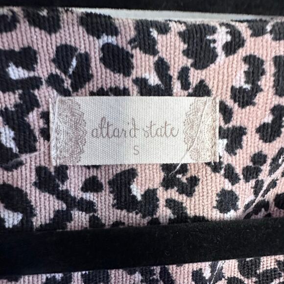 Womans altar’d state corduroy leopard print button down dress size small - Picture 5 of 6